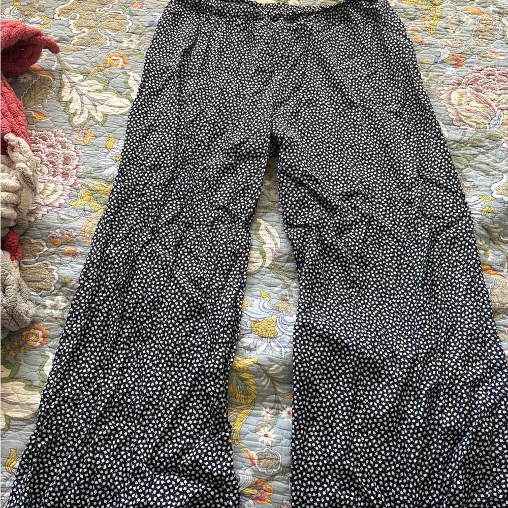 Women's Blur and White Polka Dot Pants